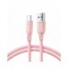 Joyroom Multi-Color Series SA34-AC6 USB-A / USB-C-kabel 100W Snabböverföring 1m - Rosa