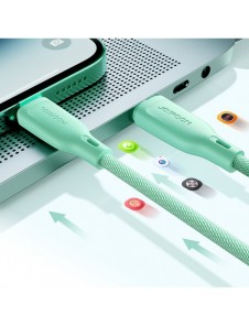 Joyroom Multi-Color Series SA34-AC6 USB-A / USB-C-kabel 100W Snabböverföring 1m - Rosa