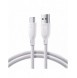 Joyroom Multi-Color Series SA34-AC6 USB-A / USB-C-kabel 100W Snabböverföring 1m - Vit