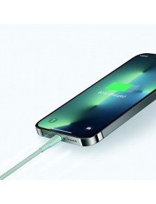 Joyroom Multi-Color Series SA34-AC6 USB-A / USB-C-kabel 100W Snabböverföring 1m - Vit