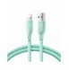 Joyroom Multi-Color Series SA34-AL3 USB-A / Lightning 3A kabel 1m - grön