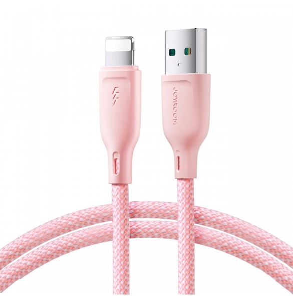Joyroom Multi-Color Series SA34-AL3 USB-A / Lightning 3A kabel 1m - rosa