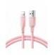Joyroom Multi-Color Series SA34-AL3 USB-A / Lightning 3A kabel 1m - rosa