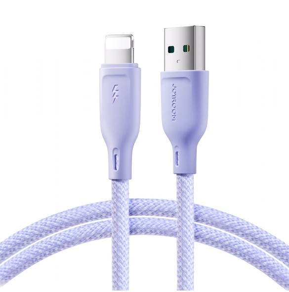 Joyroom Multi-Color Series SA34-AL3 USB-A / Lightning 3A kabel 1m - lila