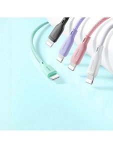 Joyroom Multi-Color Series SA34-AL3 USB-A / Lightning 3A kabel 1m - lila