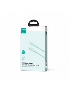 Joyroom Multi-Color Series SA34-CC3 USB-C / USB-C-kabel 60W Snabböverföring 1m - Grön
