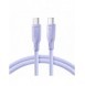 Joyroom Multi-Color Series SA34-CC3 USB-C / USB-C-kabel 60W Snabböverföring 1m - Lila
