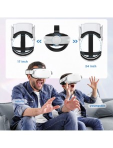 Joyroom-rem Oculus Quest 2 justerbart elastiskt band vit (JR-QS1)