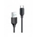 Joyroom USB-laddnings-/datakabel - USB Typ C 3A 0,25 m svart (S-UC027A9)