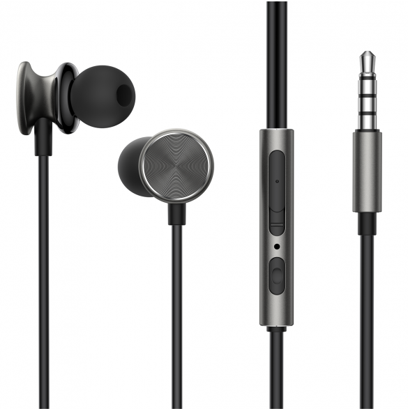 Joyroom Wired Series JR-EW03 trådbundna in-ear-hörlurar - mörkgrå