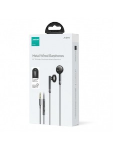Joyroom Wired Series JR-EW06 trådbundna hörlurar, metall - mörkgrå