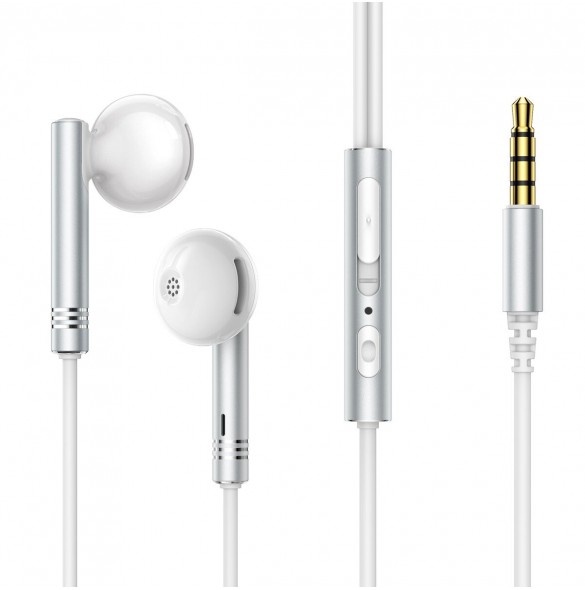 Joyroom Wired Series JR-EW06 hörlurar med tråd, metall - silver och vit