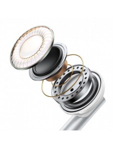 Joyroom Wired Series JR-EW06 hörlurar med tråd, metall - silver och vit