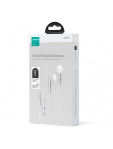 Joyroom Wired Series JR-EW06 hörlurar med tråd, metall - silver och vit