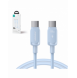 USB C - USB C-kabel 100W 1,2 m Joyroom S-CC100A14 - Blå
