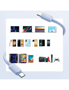 USB C - USB C-kabel 100W 1,2 m Joyroom S-CC100A14 - Blå