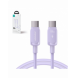 USB C - USB C-kabel 100W 1,2m Joyroom S-CC100A14 - Lila