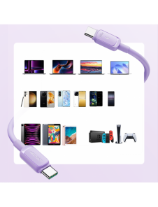USB C - USB C-kabel 100W 1,2m Joyroom S-CC100A14 - Lila