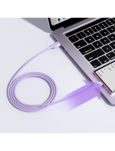 USB-kabel - USB C 3A 1,2 m Joyroom S-AC027A14 - lila
