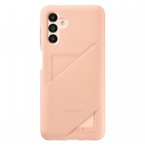 Samsung Card Slot Cover-fodral för Samsung Galaxy A13 5G silikonkort plånbok persika (EF-OA136TPEGWW)