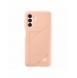 Samsung Card Slot Cover-fodral för Samsung Galaxy A13 5G silikonkort plånbok persika (EF-OA136TPEGWW)