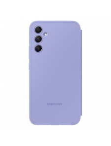 Samsung Smart View Wallet Case för Samsung Galaxy A34 5G skal med Smart Flip Window Card Wallet Berry (EF-ZA346CVEGWW)
