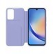 Samsung Smart View Wallet Case för Samsung Galaxy A34 5G skal med Smart Flip Window Card Wallet Berry (EF-ZA346CVEGWW)