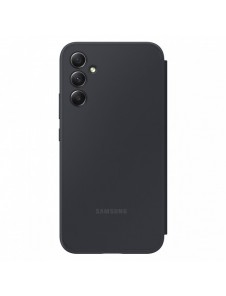 Samsung Smart View Wallet Case för Samsung Galaxy A34 5G skal med Smart Flip Window Card Wallet Black (EF-ZA346CBEGWW)