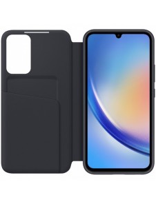 Samsung Smart View Wallet Case för Samsung Galaxy A34 5G skal med Smart Flip Window Card Wallet Black (EF-ZA346CBEGWW)