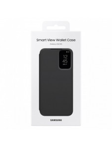 Samsung Smart View Wallet Case för Samsung Galaxy A34 5G skal med Smart Flip Window Card Wallet Black (EF-ZA346CBEGWW)