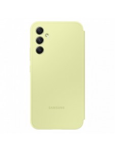 Samsung Smart View Wallet Case för Samsung Galaxy A34 5G skal med Smart Flip Window Card Wallet Lime (EF-ZA346CGEGWW)