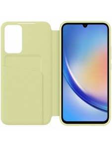 Samsung Smart View Wallet Case för Samsung Galaxy A34 5G skal med Smart Flip Window Card Wallet Lime (EF-ZA346CGEGWW)