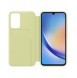 Samsung Smart View Wallet Case för Samsung Galaxy A34 5G skal med Smart Flip Window Card Wallet Lime (EF-ZA346CGEGWW)