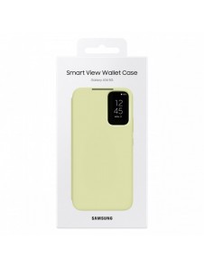 Samsung Smart View Wallet Case för Samsung Galaxy A34 5G skal med Smart Flip Window Card Wallet Lime (EF-ZA346CGEGWW)
