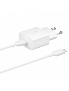 Samsung USB-väggladdare Typ C 15W PD AFC + USB-kabel Typ C vit (EP-T1510XWEGEU)