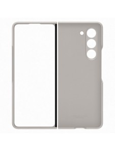 Silikonfodral till Samsung Galaxy Z Fold 5 med stativ och rem - beige