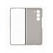 Silikonfodral till Samsung Galaxy Z Fold 5 med stativ och rem - beige