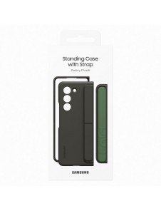 Silikonfodral till Samsung Galaxy Z Fold 5 med stativ och rem - svart EF-MF946CBE