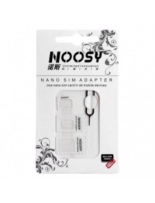 Noosy Adapter Nano Micro Sim 3in1 iPhone Set + nyckel
