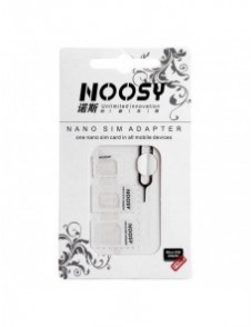 Noosy Adapter Nano Micro Sim 3in1 iPhone Set + nyckel