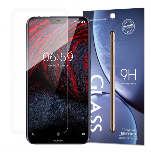 Härdat glas 9H skärmskydd för Nokia 6.1 Plus / Nokia X6 2018 (förpackning - kuvert)