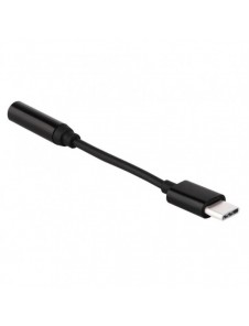 Adapter USB Typ C till ljudjack 3.5 minijack svart