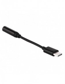 Adapter USB Typ C till ljudjack 3.5 minijack svart