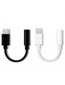 Adapter USB Typ C till ljudjack 3.5 minijack svart