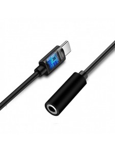 Adapter USB Typ C till ljudjack 3.5 minijack svart