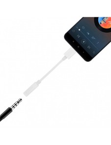 Adapter USB Typ C till ljudjack 3.5 minijack svart