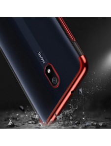 Clear Color Case Gel TPU Galvaniseringsram Skydd för Xiaomi Redmi 8A svart
