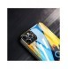 Färgglasfodral Slitstarkt skal med baksida i härdat glas och kamerafodral iPhone 11 Pro Max mönster 1