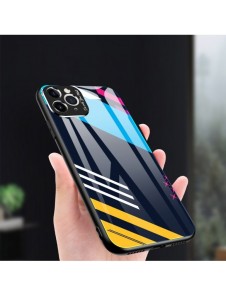 Färgglasfodral Slitstarkt skal med baksida i härdat glas och kamerafodral iPhone 11 Pro Max pattern 2