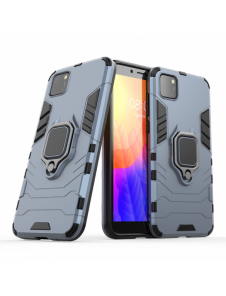 Ring Armor Case Kickstand Tough Rugged Cover för Huawei Y5p blå